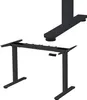 A black metal desk frame with a separate lifting column shown above it, against a white background. Náhľad obrázku produktu