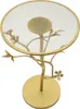 Mauro Ferretti Tavolino laterale uccelli Ø38x60cm oro vetro Anteprima dell’immagine prodotto 2