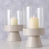 Boltze Windlicht Pallas Leuchter Eisen & Klarglas Beige Produktbild-Vorschau 4