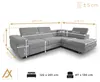 AX LIVING Konak Cord-Schlafsofa R Flaschengrün 276 cm, Produktbild-Vorschau 7