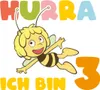 Spreadshirt Biene Maja Hurra Ich bin 3 Dritter Geburtstag Produktbild-Vorschau 2