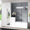 Garderoben-Set BERLIN – Kleiderschrank mit Polsterplatten, Produktbild-Vorschau 1
