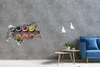 Selbstklebender Loch-3D-Aufkleber 95x73 cm bunte Gewürze Produktbild-Vorschau 2