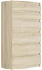 Komoda 70 cm 6 zásuvek skříňka FRAMIRE R-6 sonoma Náhled obrázku produktu 1