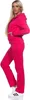Tuta da jogging da donna con zip; rosa-nero 2XL Anteprima dell’immagine prodotto 3