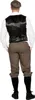 A person wearing a vintage-style outfit, viewed from the back. Produktbild-Vorschau