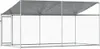 Cuccia per cani con tetto e porta Grigio 4x2x2 m Acciaio Anteprima dell’immagine prodotto 6