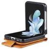 A flip phone case with a wallet attached, shown open. Produktbild-Vorschau
