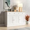 Buffet à 3 portes et 2 tiroirs, finition en relief, 120 x Voir les images du produit 10
