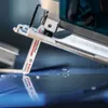 A close-up shot of a jigsaw blade cutting into a reflective surface. Voir les images du produit