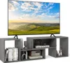 COSTWAY TV-Schrank 2-teilig, Fernsehtisch für Fernseher bis Produktbild-Vorschau 1