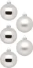 Weihnachtskugeln Glas 6cm 20 Stück - Frosty Silver Produktbild-Vorschau 1