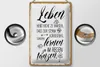 Blechschild Spruch Leben nicht warten Sturm vorbei 20x30cm Produktbild-Vorschau 2