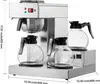 A commercial coffee maker with three glass carafes and warming plates. Produktbild-Vorschau