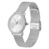 Damen Armbanduhr silber Zirkonia Edelstahl Milanaise Mesh Produktbild-Vorschau 2