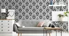 10m VLIES WALLPAPER rolka vzor ornamenty čierna biela Náhľad obrázku produktu 2