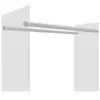 A close-up view of a transparent glass firewood rack with two metal rods. Náhled obrázku produktu