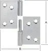 Vormann Aushebescharniere verzinkt 60 x 80 mm links Produktbild-Vorschau 2