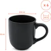 Tazza da caffè in gres 300 ml nero opaco - Set da 6 - Tazza Anteprima dell’immagine prodotto 2