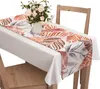 Tischläufer mit Muster 40 x 140 cm Große Blätter Orange Produktbild-Vorschau 1