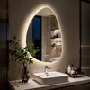 WISFOR Asymetrické LED zrcadlo do koupelny, rozměry 55x77 Náhled obrázku produktu 2
