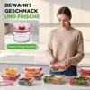 NutriChef set van glazen voorraadpotten – rood: 12 glazen Productafbeelding-voorbeeld 2