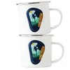 Klettern Emaille Tasse Kletterer Berge Hügel Felsen Gipfel Produktbild-Vorschau 2