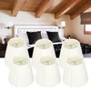 6Pcs Lampe Ombre Tissu Cristal Lustre Mur Lumière Moderne Voir les images du produit 10