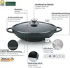 Kela Wok Kerros 32 cm fonte d'aluminium avec couvercle Voir les images du produit 5