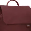 A close-up view of a burgundy backpack. Produktbild-Vorschau