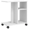 Möbel Beistelltisch mit Rollen Weiß 50x30x55 cm Produktbild-Vorschau 8