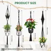 flintronic 4er Set Makramee Blumenampel, Boho Deko Produktbild-Vorschau 5