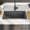 vidaXL Handgemachte Einbauspüle Schwarz Edelstahl Produktbild-Vorschau 3