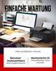 A person using a printer and computer at a desk, with marketing text overlay. Produktbild-Vorschau