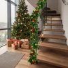 LED Tannengirlande grün mit Zapfen und Schleifen warm weiß Produktbild-Vorschau 5