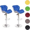 Two blue and white bar stools on a white background, with color swatches to the right. Náhľad obrázku produktu