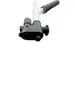 A close-up of a black plastic drainage valve with a clear tube attached. Produktbild-Vorschau