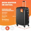 MONZANA® Koffer Handgepäck ABS Hard Case 4 Rollen Produktbild-Vorschau 2