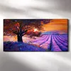 Wandbild Leinwand Bilder Wanduhr 60x30 Gemälde Wiese Blumen Produktbild-Vorschau 2