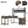 okwish L-vormig bureau met lades en metalen achterwand, Productafbeelding-voorbeeld 7
