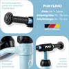 Collage of product images and marketing text for a PUKYLINO balance bike. Náhled obrázku produktu