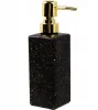 Seifenspender Schwarz Gold 350ml - Eckig Produktbild-Vorschau 3