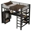 Merax stapelbed 90x200 cm met bureau, ijzeren bed met Productafbeelding-voorbeeld 6