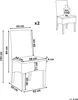 BELIANI Esszimmerstuhl 2er Set Braun Rattan mit Sitzkissen Produktbild-Vorschau 8