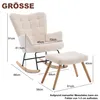 MODFU Relaxsessel Schaukelstuhl,Relaxstuhl mit Hocker und Produktbild-Vorschau 6