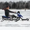 Sáňky pro děti, sáňky na sníh s volantem a polstrovaným Náhled obrázku produktu 5