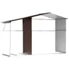 vidaXL Capanno da giardino Marrone 277x192,5x179 cm Acciaio Anteprima dell’immagine prodotto 10