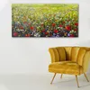 Coloray Glasbild 140x70  Wandbild Glasbilder Rote Mohn Produktbild-Vorschau 3