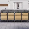 4er Mülltonnenbox mit hydraulischem Deckel, horizontale Produktbild-Vorschau 3