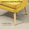 HOMCOM Jídelní židle s područkou Židle do obývacího pokoje Náhled obrázku produktu 5